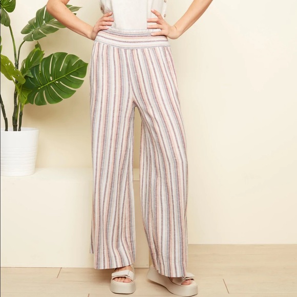 CHARLIE B Pants - Charlie B Linen Blend Palazzo Pants XXL